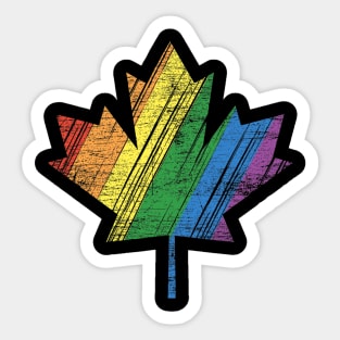 Lgbt Pride Month Lgbtq Flag Canadian Maple Leaf Canada Sticker